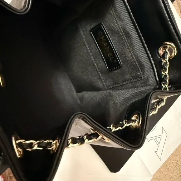 Chanel Black Quilted Leather Backpack - Picture 5 of 8